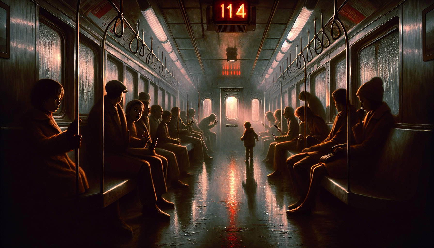 Cover illustration for Subway at 1:17 AM