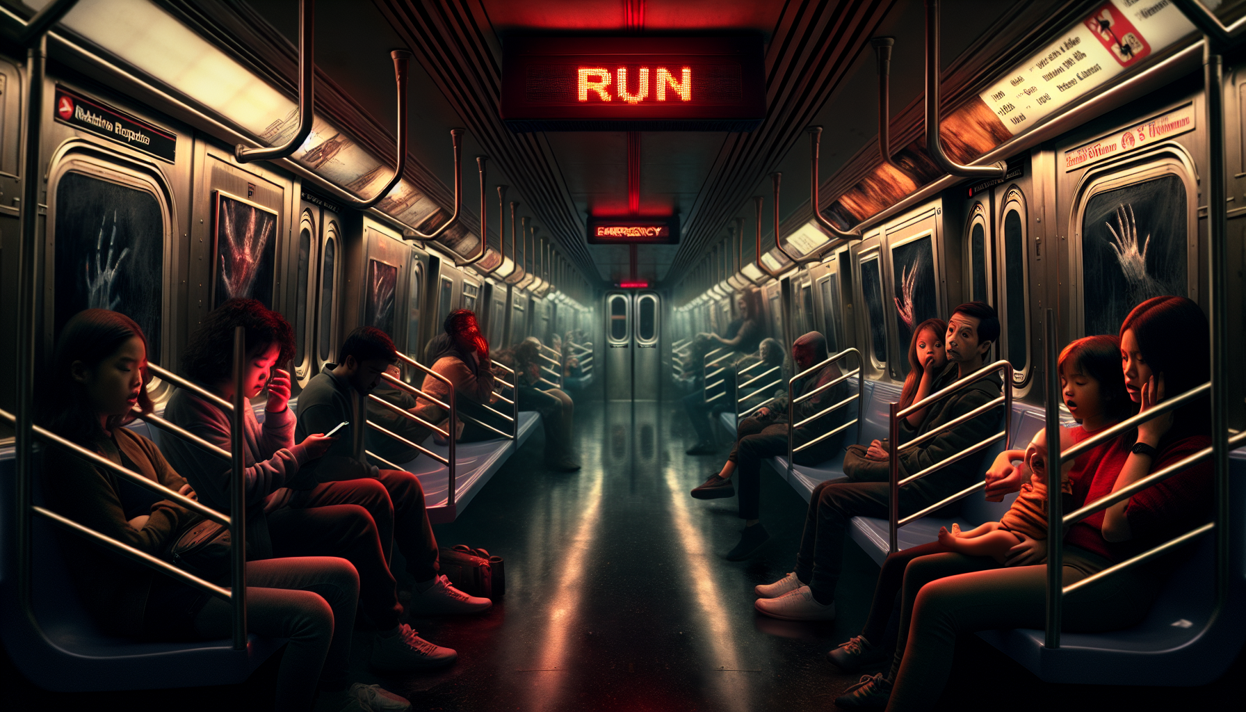 Cover illustration for Subway at 1:17 AM
