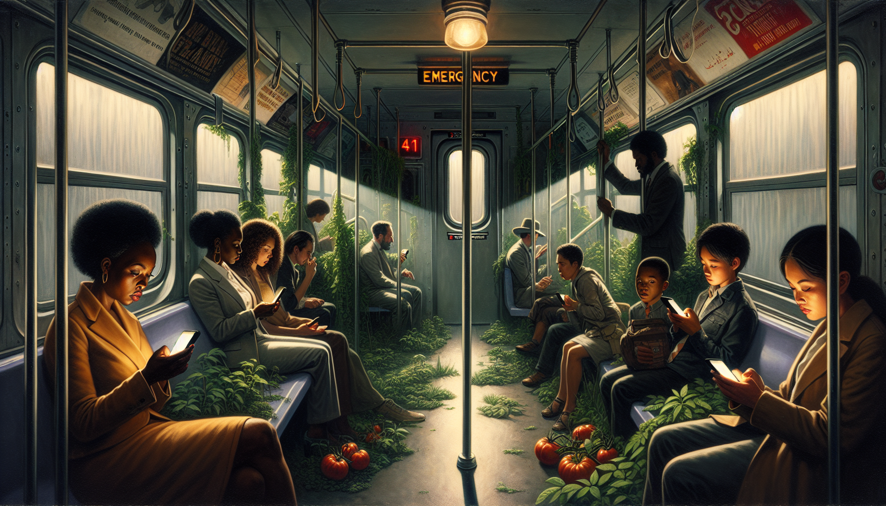 Cover illustration for Subway at 1:17 AM